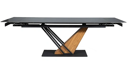 Стол обеденный SIGNAL GENESIS черный/ясень 180-240/90