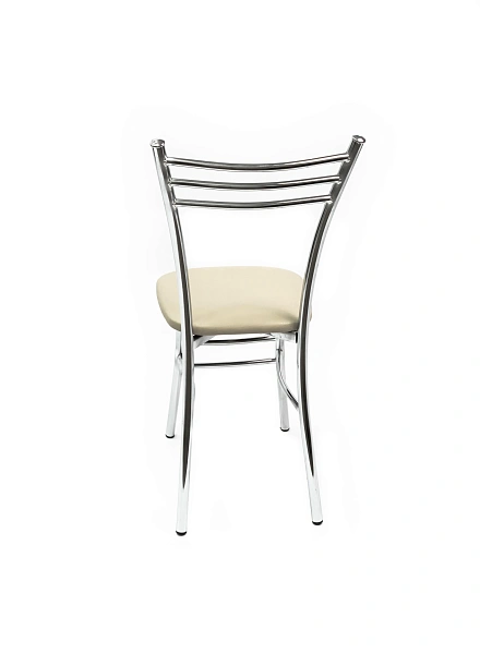 Стул ВВР Трио ваниль/хром, экокожа